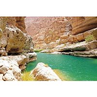 Wadi Shab & Wadi Tiwi; Flossen-Strand u. Stadt von Sur