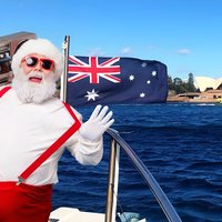 Mittagessen am Weihnachtstag auf dem Hafen von Sydney