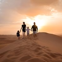 Dubai Morgenrote Dünen Wüstensafari mit Kamelritt